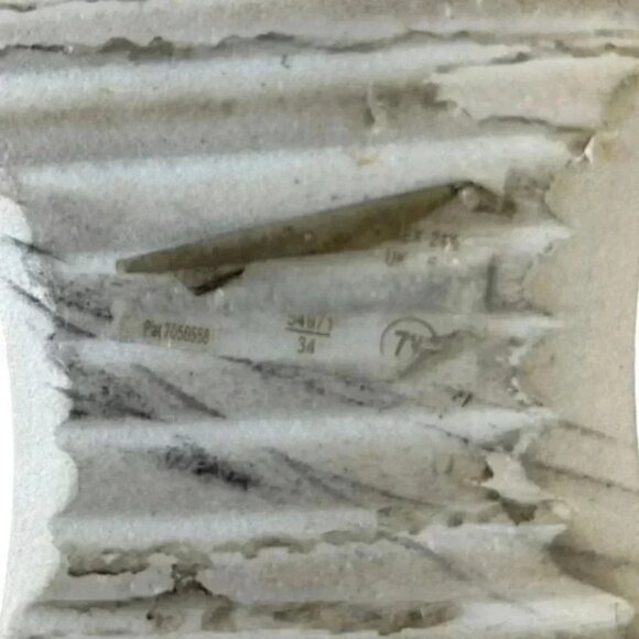 Montego Bay Wedge Sandal Platform Thong White Blue Floral Print Size 7.5 - Picture 11 of 13